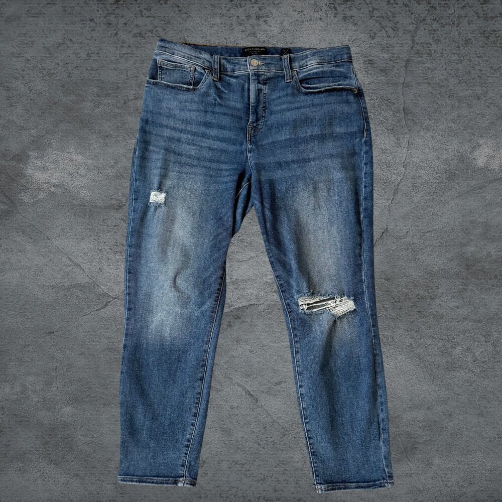 Lucky Brand Mid Rise Crop Ava Women's Jeans Distressed Size 12/31